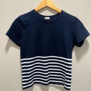 Blue & white stripped brandy t
